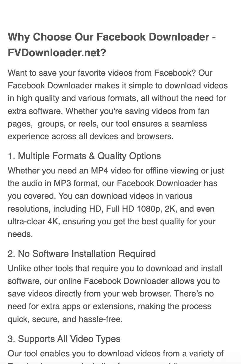 Facebook Video Downloader Screenshot 3