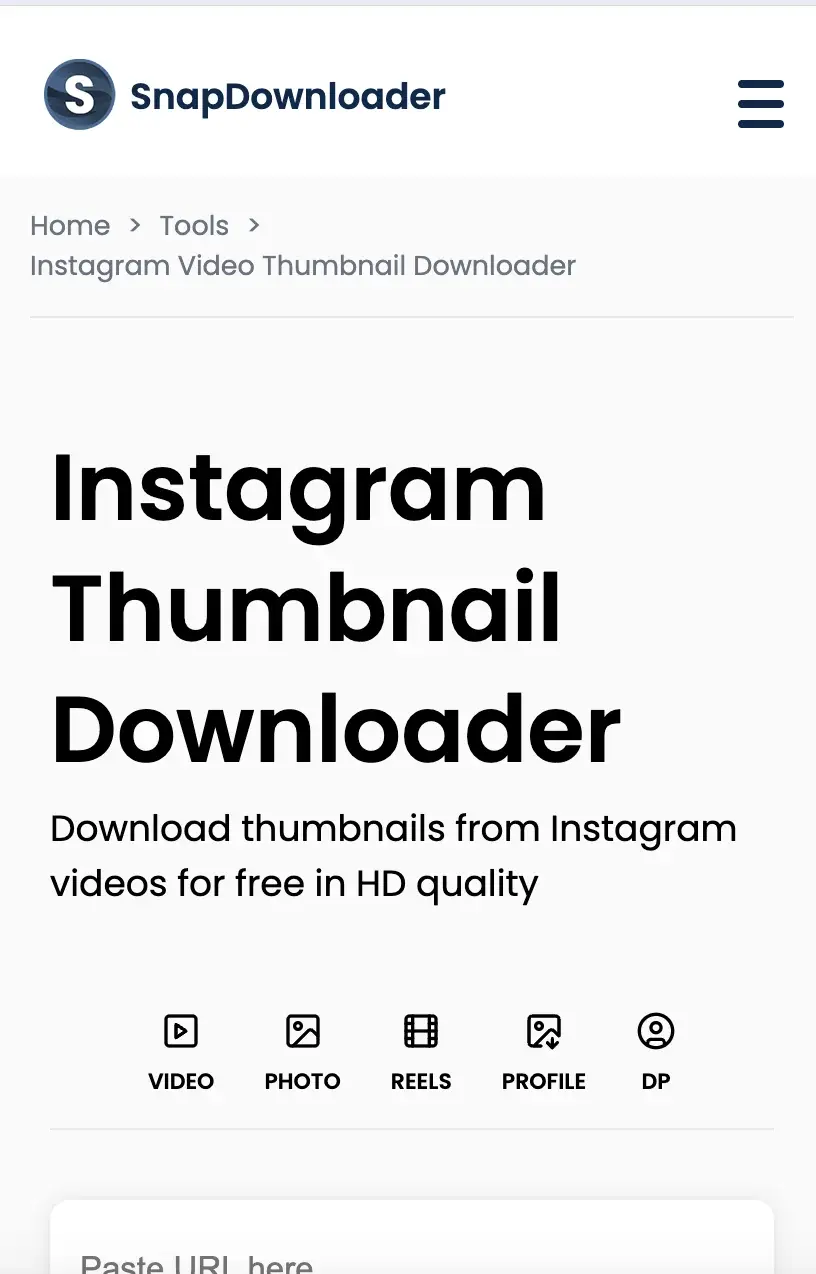 Instagram Video Thumbnail Downloader Screenshot 1
